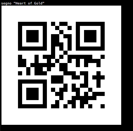 QR Code "Heart of Gold" using error level L