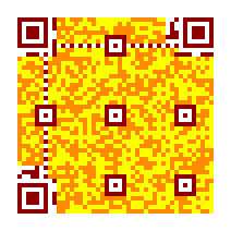 Colorful 7-H QR Code encoding "Yellow Submarine"