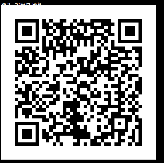 QR code version 5 for "Layla".