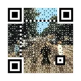 4-H QR code encoding "The Beatles -- Abbey Road" (animated)
