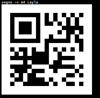 Micro QR code version M4 for "Layla".