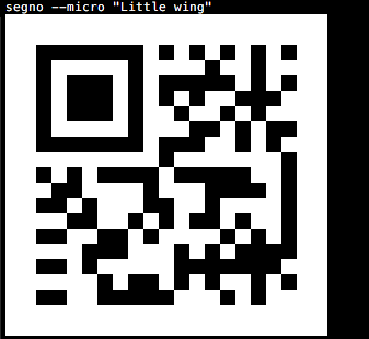 Micro QR code for "Little wing".